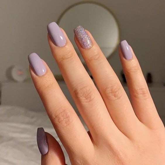 squoval purple nail