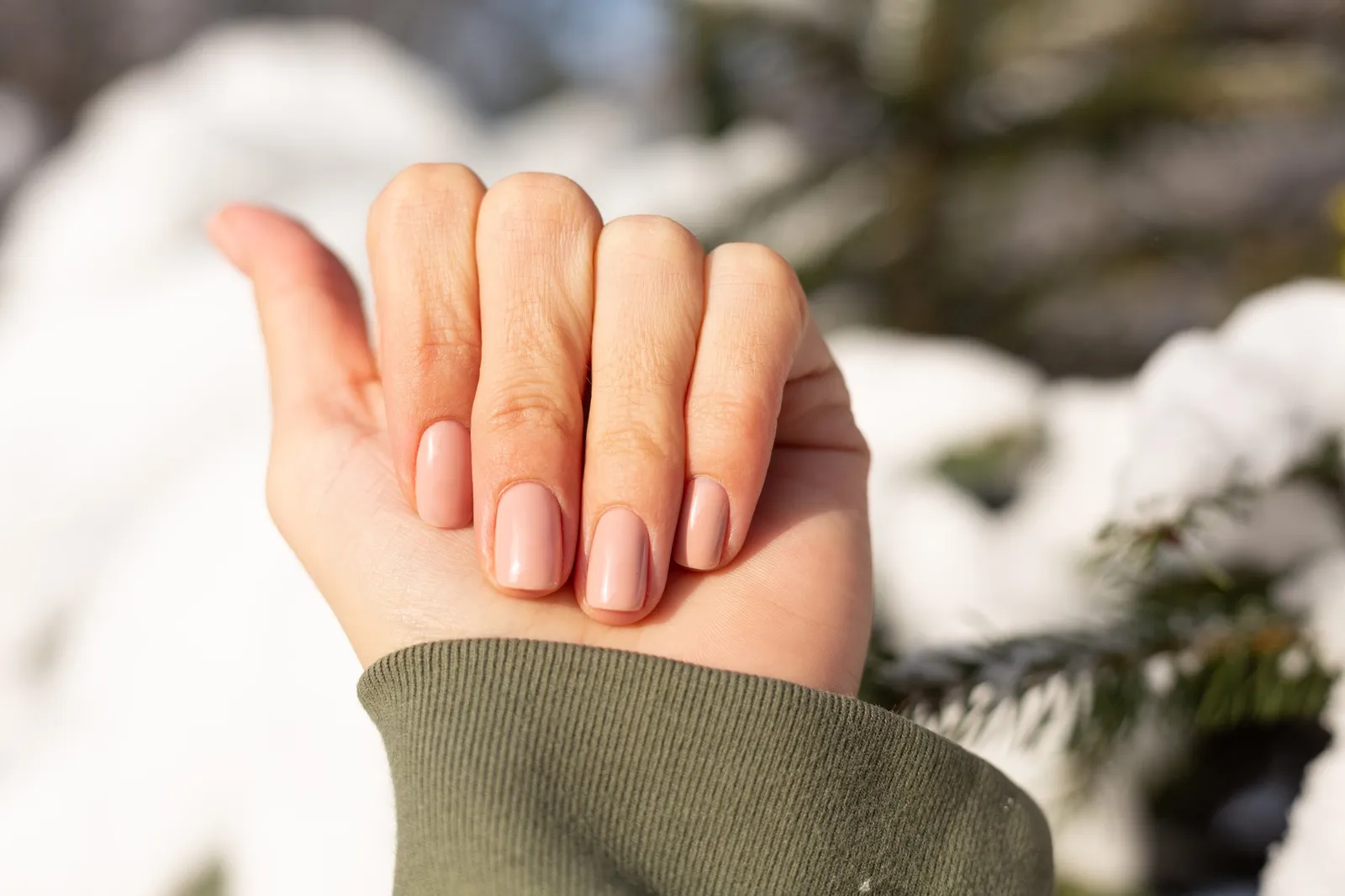 Pink Oval Nails at Ame Nail Bar · Costa Mesa, CA
