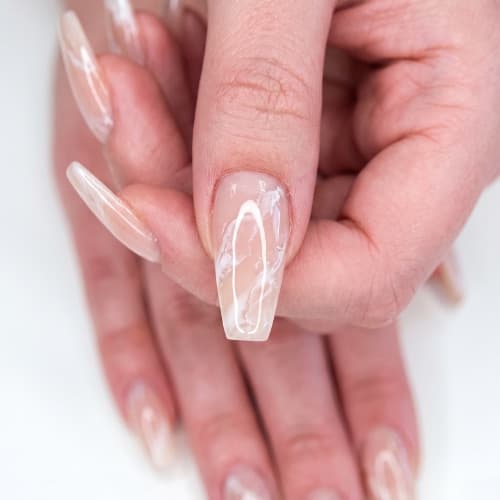 119 Marble Square Nail Designs