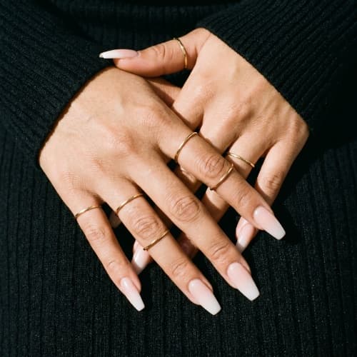 Ombre Coffin Nail Designs