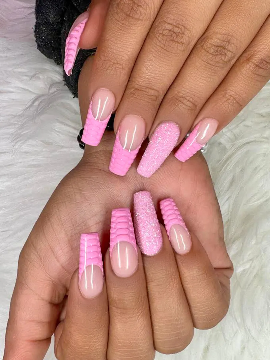Ombré Coffin Nails at Deluxes Beauty Salon · Sunnyvale, CA