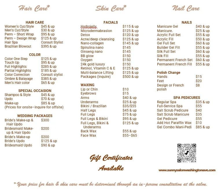 Sunny Beauty Salon & Spa, Inc.