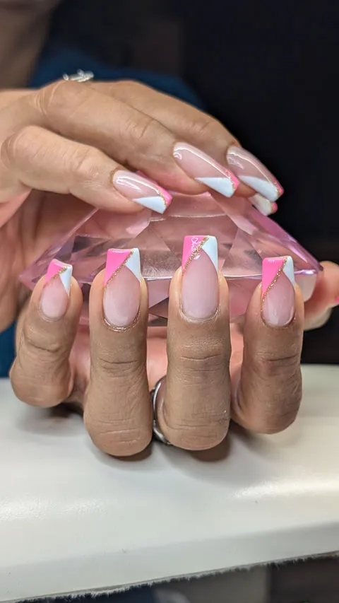 Pink Coffin Nails at Pure Flawless Nails · Santa Clara, CA