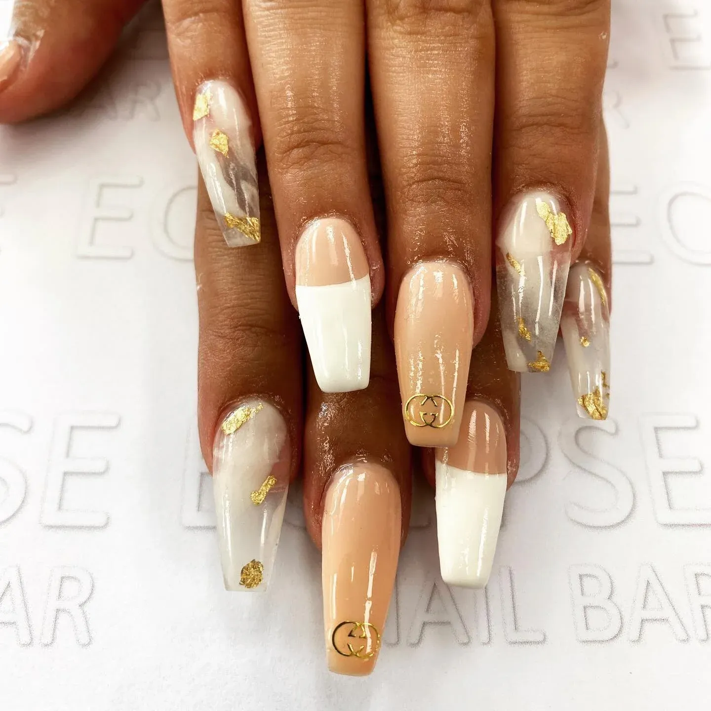 French Coffin Nails at Eclipse Nail Bar · San Jose, CA
