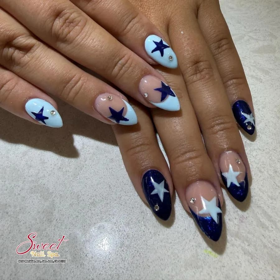 White Almond Nails at Sweet Nail Spa · San Jose, CA