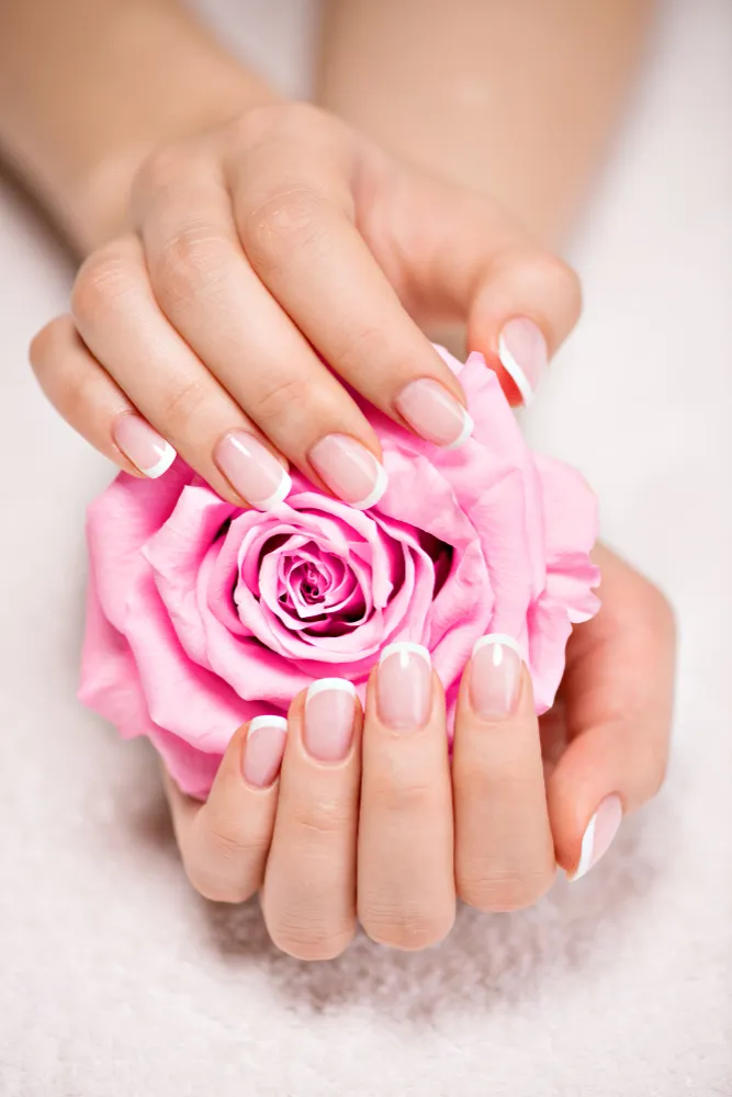 French Oval Nails at Daisy Nails Beauty Salon · San Jose, CA