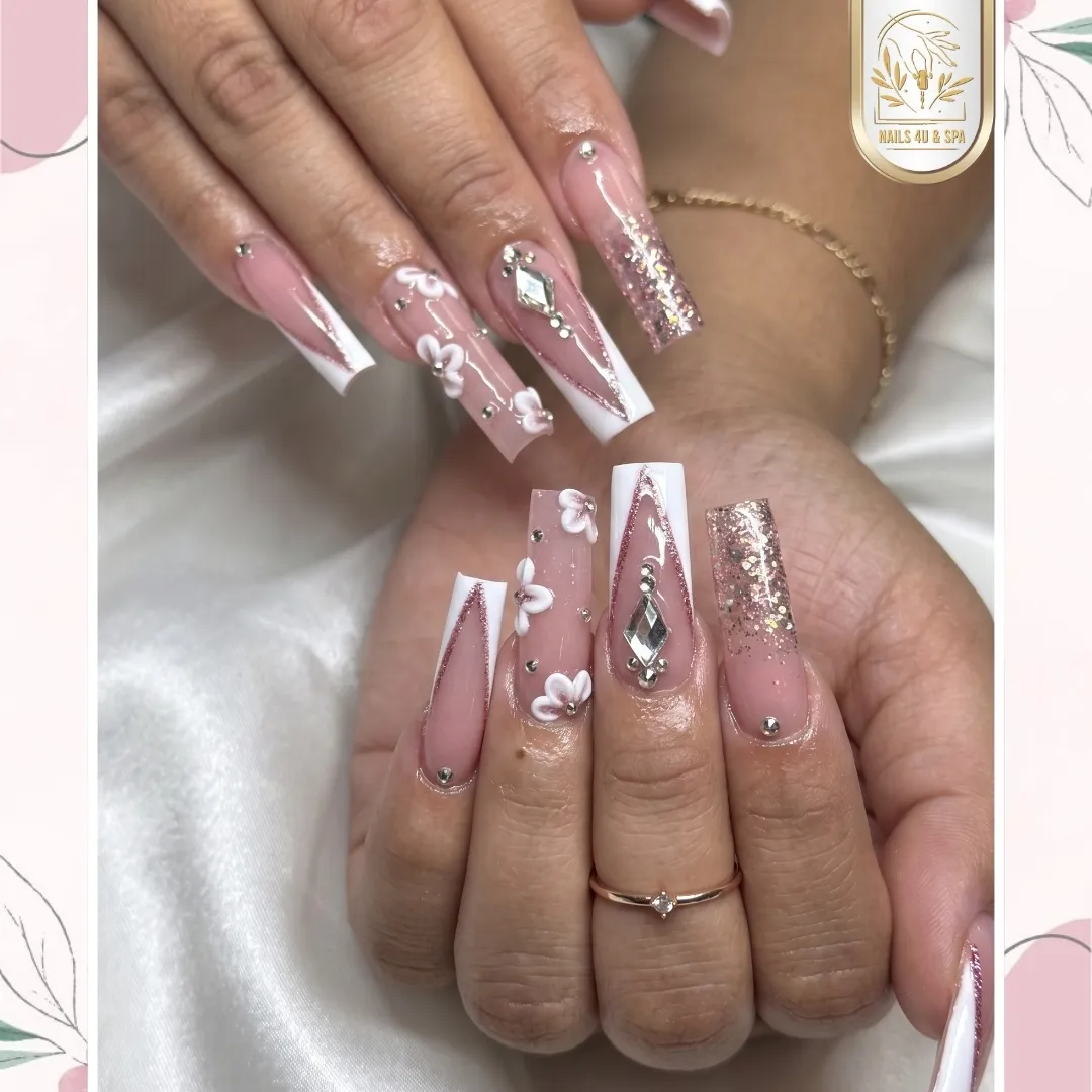 French Coffin Nails at Nails 4U & Spa · San Jose, CA