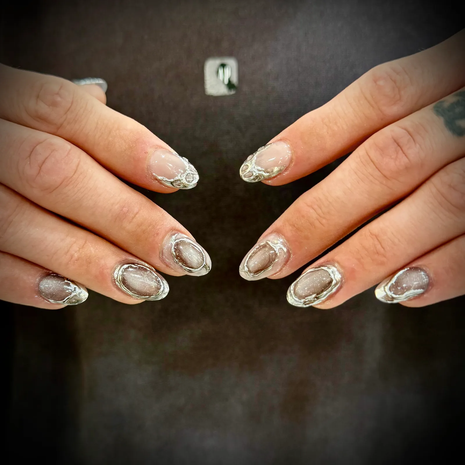 Chrome Almond Nails at Thania Pro Nails · Garden Grove, CA