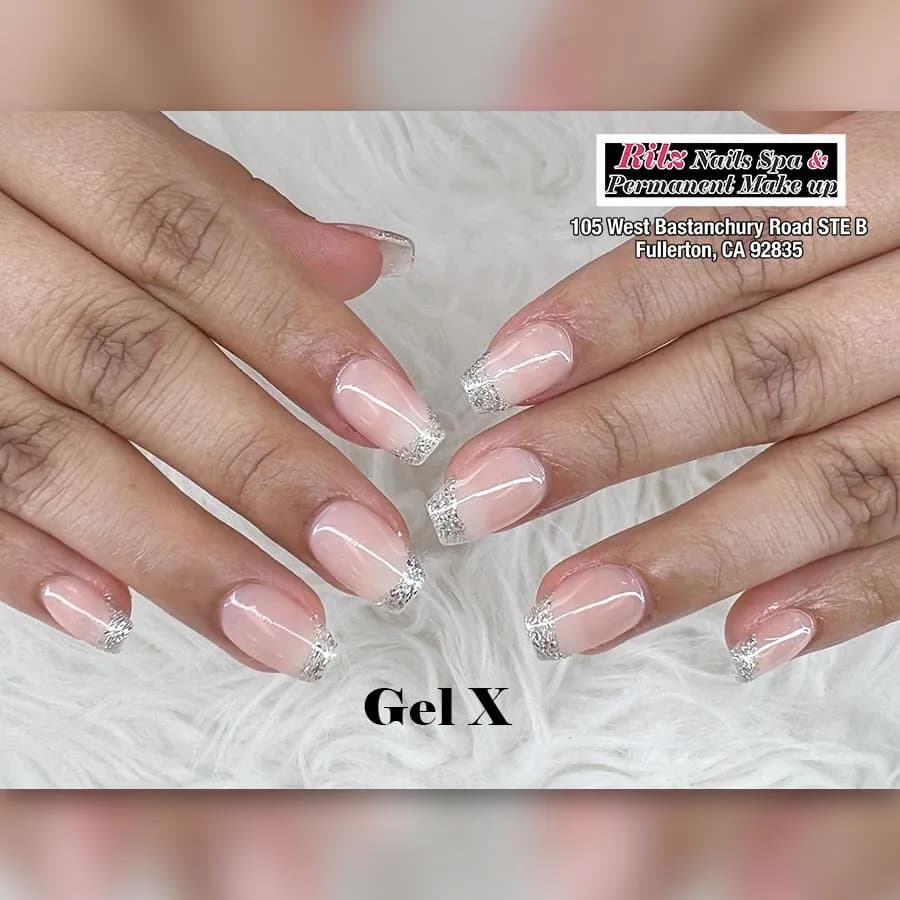 Medium Coffin Nails at Ritz Nails Spa & Permanent Makeup · Fullerton, CA
