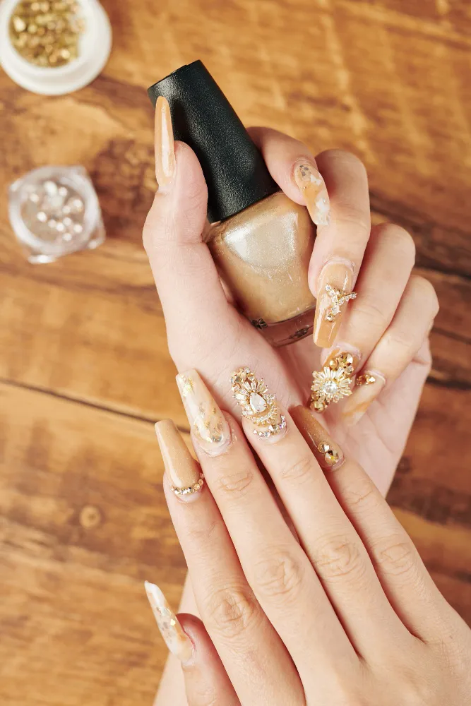 Chrome Coffin Nails at Eric & Mia Nails Spa · Colorado Springs, CO