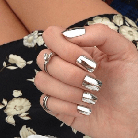 This Chrome is one of the most requested nail salon designs.