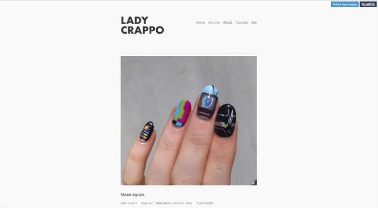 Tumblr Nail Designs: Lady Crappo