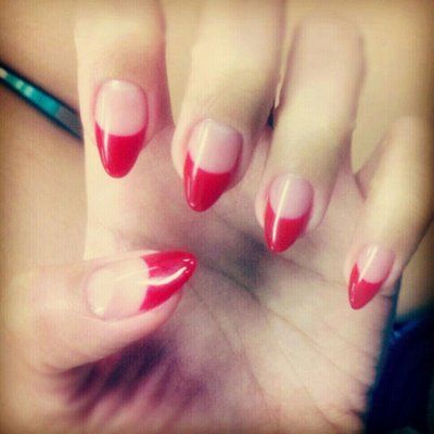 Acrylic French Tips Red