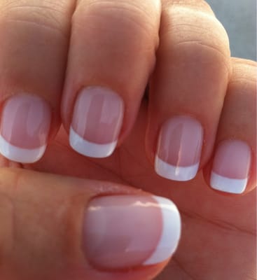 simple Acrylic French Tips