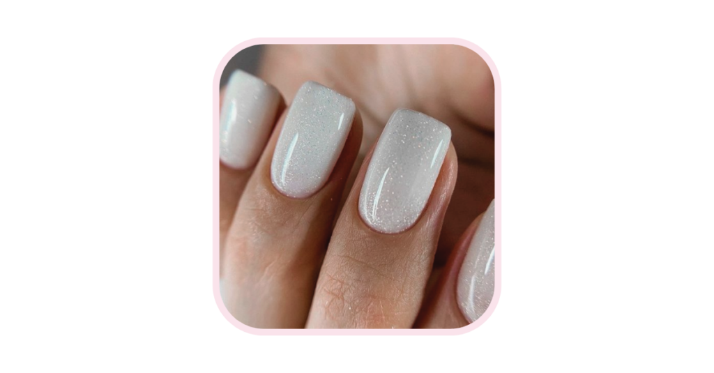Neutral Glitter Acrylic Nails