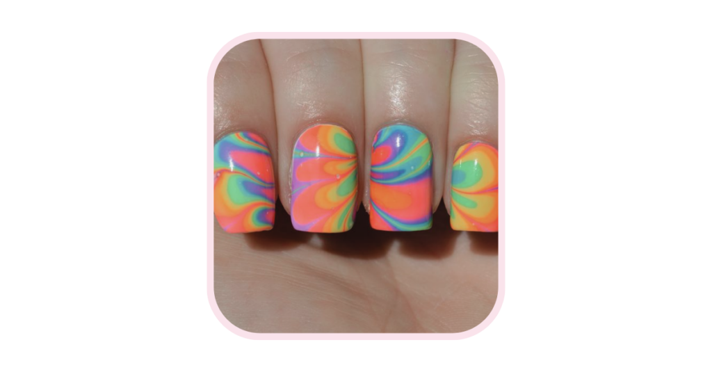 Tie-Dye Marble Nails